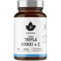 Puhdistamo Tripla Sinkki 25 mg ravintolisä