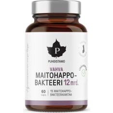 Puhdistamo Vahva Maitohappobakteeri 12 mrd. ravintolisä