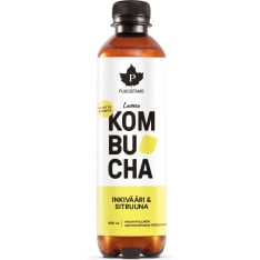 Puhdistamo Luomu Inkivääri-Sitruuna 400 ml kombucha