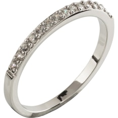 KJ A0011 clear silver ring