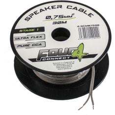 4Connect 2 X 0.75mm2 30m speaker cable