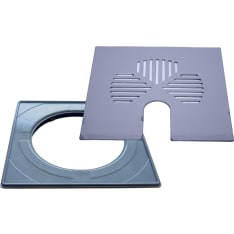 PP-Tuote Pallo standard installation frame and granite gray floor drain cover