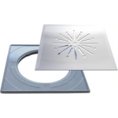 PP-Tuote Sade standard installation frame and RST DESIGN floor drain cover
