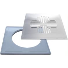 PP-Product Apila eccentric mounting frame and stainless steel floor drain cover