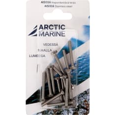 Arctic Marine DIN933 AISI 316 M4X30 15 pcs hex screw