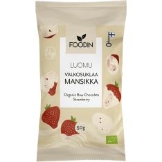 Foodin Luomu 50g White Chocolate Strawberry