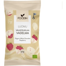 Foodin Luomu 50g White Chocolate Raspberry