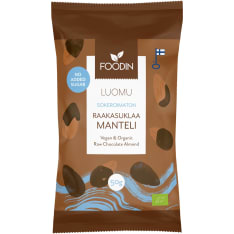 Foodin Luomu Sokeroimaton 50g Raw Chocolate Almond