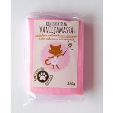 Kinuskikissa hempeän vaaleanpunainen 250 g vaniljamassa