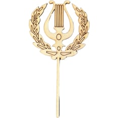 Wooden cake topper, mini lyyra
