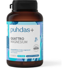 Puhdas+ Quattro Magnesium ravintolisä