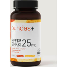 Puhdas+ Supersinkki 25 mg ravintolisä
