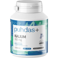 Puhdas+ Kalium 300 mg 60 vegekaps. ravintolisä