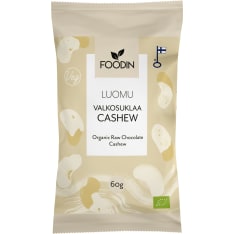 Foodin Luomu 60 g White Chocolate Cashew
