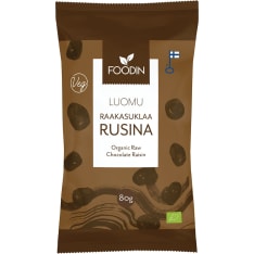 Foodin Luomu 80g in raw chocolate bars