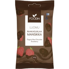 Foodin Luomu 50g Raw Chocolate Strawberry