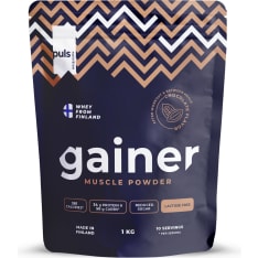 PULS Gainer Muscle Powder Suklaa 1 kg juomajauhe