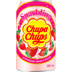 Chupa Chups Strawberry & Cream soft drink can 0,345 L