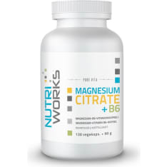 Nutri Works Magnesium Citrate + B6 120 kaps. ravintolisä