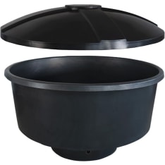 Pw-Spa Terrace 30 kW kaminalla tumman harmaa kylpytynnyri