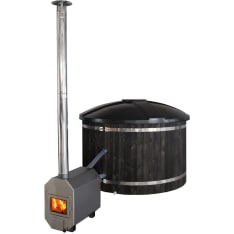 Pw-Spa Classic 30 kW kaminalla musta/graniitti kylpytynnyri
