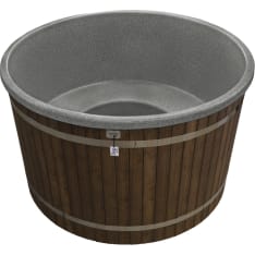 Pw-Spa Classic Tee-Se-Itse 30 kW with fireplace wood-aluminium/granite hot tub