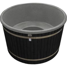 Pw-Spa Classic Tee-Se-Itse 30 kW with fireplace wood-aluminium/granite hot tub