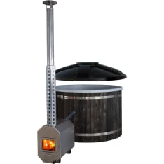 Pw-Spa Freetime, 30 kW with fireplace black/black granite hot tub