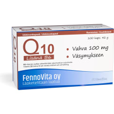 Fennovita Q10 + B 6 vitamiini 100 tabl. ravintolisä