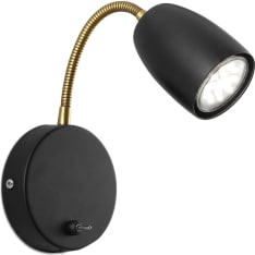 Sessak Colin 1-piece matte black wall lamp