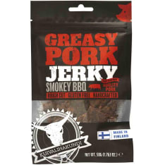 Kuivalihakundi Greasy Pork Jerky Smokey BBQ 50g kuivaliha