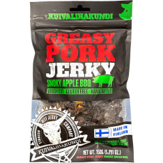 Kuivalihakundi Greasy Pork Jerky Smoky Apple BBQ 150g kuivaliha