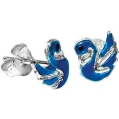 Magic Silver Sininen Lintu earrings