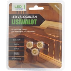 Led Energie 3kpl lisälamput saunan led valosarjaan