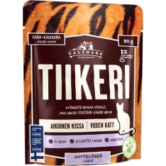 Dagsmark Tiikeri 80 g kana-kalkkuna hyytelössä kissan märkäruoka