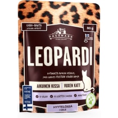 Dagsmark Leopardi 80 g kana-nauta hyytelössä kissan märkäruoka