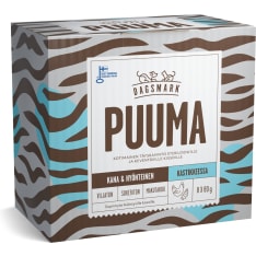 Dagsmark Puuma 8 X 80 g kana-hyönteinen täysravinto kastikkeessa leikatulle kissalle