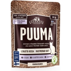Dagsmark Puuma 80 g kana-hyönteinen leikatulle kissalle hyytelössä kissan märkäruoka