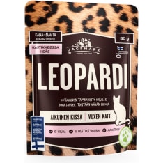 Dagsmark Leopardi 80 g kanaa & nautaa kastikkeessa kissan märkäruoka