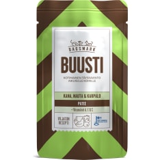 Dagsmark BUUSTI chicken, beef & cranberry pate, complete feed for adult dogs 90g