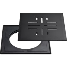 Vieser Classic+ black 197x197 mm floor drain cover