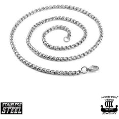 Northern Viking Jewelry Rolo Link 3mm kaulaketju