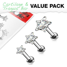SJ star cartilage jewelry package