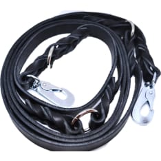 Nahka-Nasta dog's black 3-part multifunctional leash