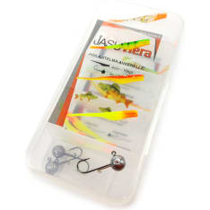 Jasu Tiera 4cm 16kpl + jigipäät kalajigilajitelma