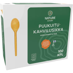 Nature Line 13 cm 100 kpl puukuitukahvilusikka