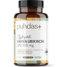 Puhdas+ Vahva Ubikinoni Q10 100 mg ravintolisä