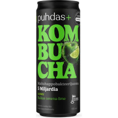 Puhdas+ Raikas Omena-Lime Luomu 330 ml kombucha