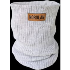 Norola Black Merino Wool Tube Scarf