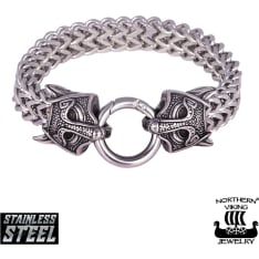 Northern Viking Jewelry Guardian Wolf Bracelet